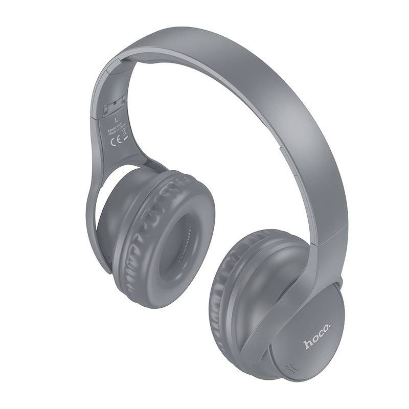 Наушники беспроводные HOCO W40 Mighty полноразмерные, Bluetooth 5.3, коробка, серый