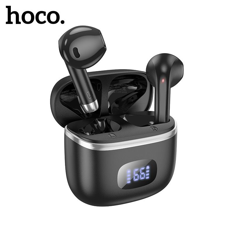 Наушники беспроводные HOCO EQ1 Music guide вкладыши, Bluetooth V5.3 кейс для хранения и зарядки черн