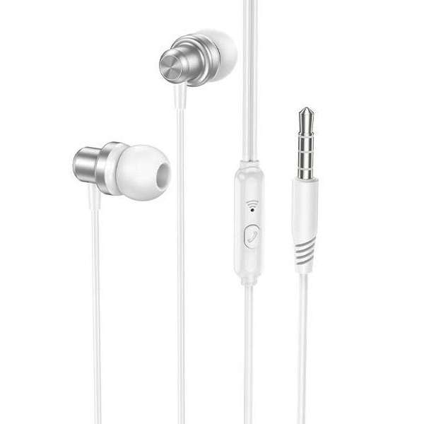Наушники с микрофоном Borofone BM70 Rich внутриканальные, кабель 1,2м, 3,5мм 4-pin Jack, кнопка серы