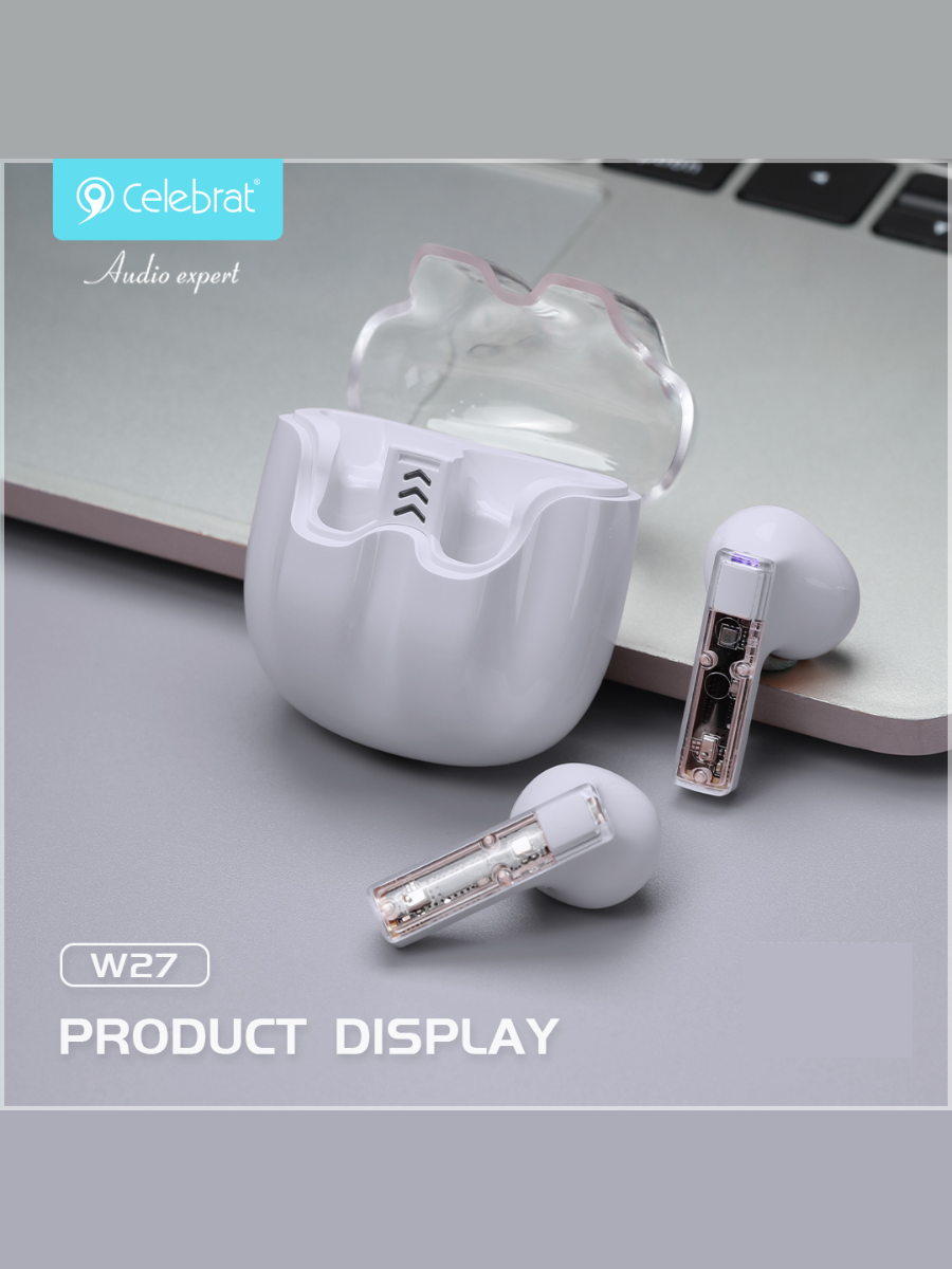 Наушники BT Celebrat TWS-W27 белые