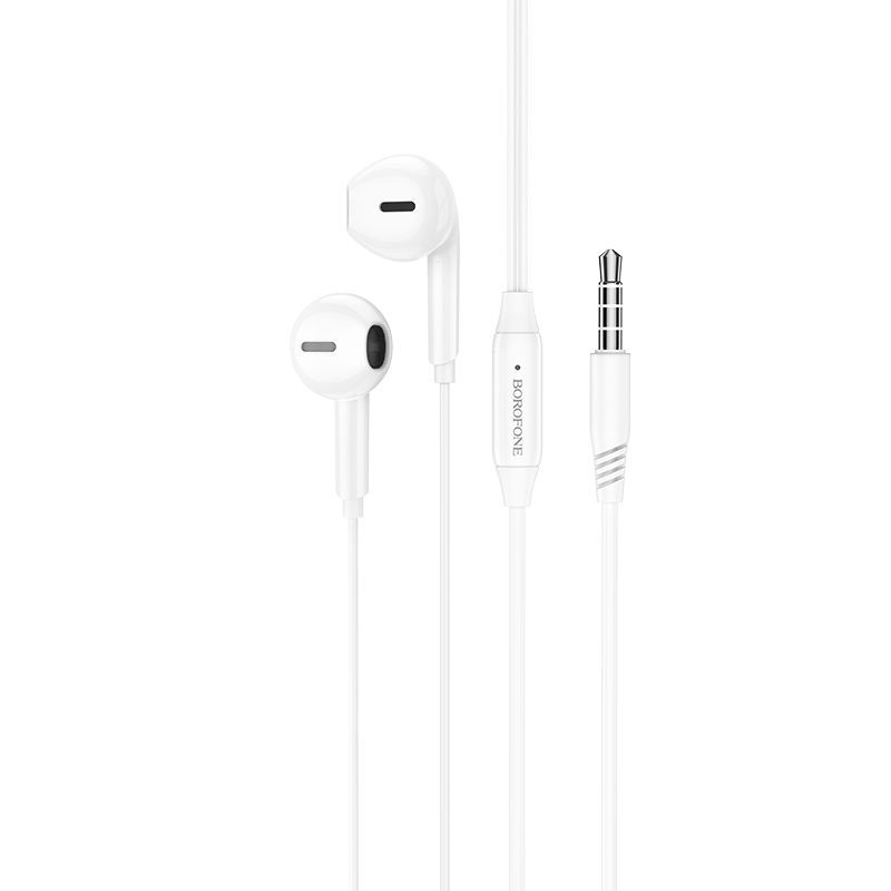 Наушники с микрофоном Borofone BM71 Light song вкладыши, кабель 1,2м, 3,5мм 4-pin Jack, кнопка вызов