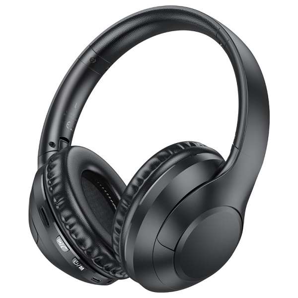 Наушники беспроводные Borofone BO23 Glamour полноразмерные, Bluetooth 5.3, черный коробка