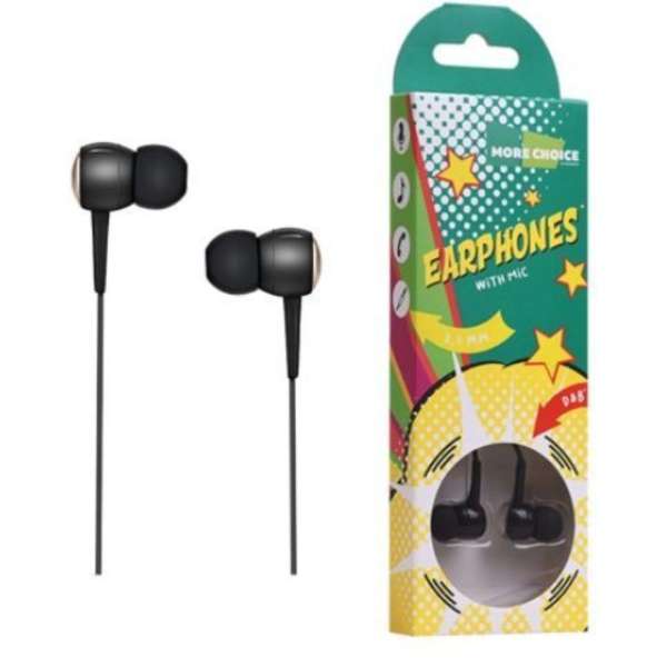 Наушники с микрофоном More Choice G21 внутриканальные, кабель 1,2м, 3,5мм 4-pin Jack, кнопка черный,