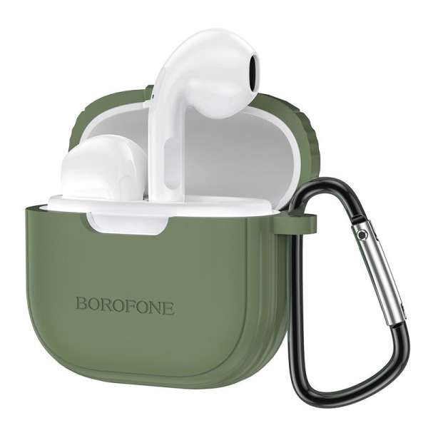 Наушники беспроводные Borofone BW29 Charm вкладыши, Bluetooth V5.3 кейс для желтый, зеленый коробка