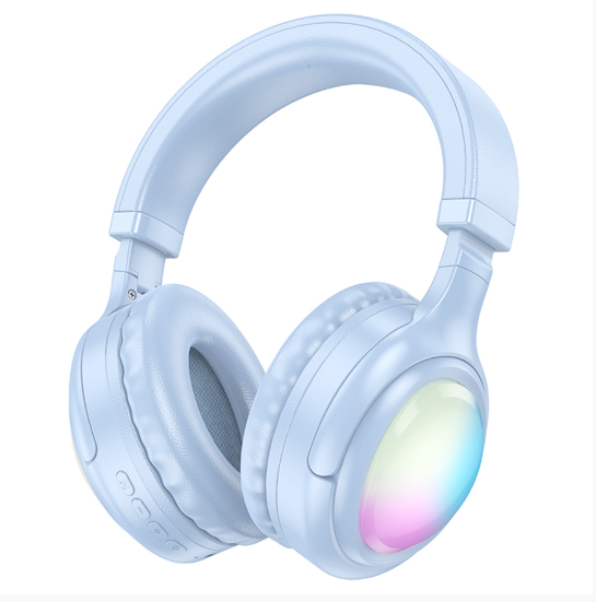 Наушники беспроводные HOCO W48 Focus полноразмерные, Bluetooth 5.3, синий коробка