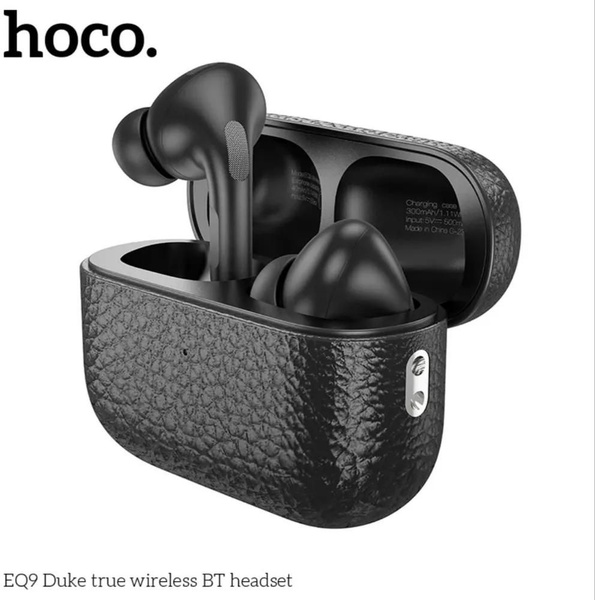 Наушники беспроводные HOCO EQ9 Duke вкладыши, Bluetooth V5.3 кейс для хранения и зарядки в черный