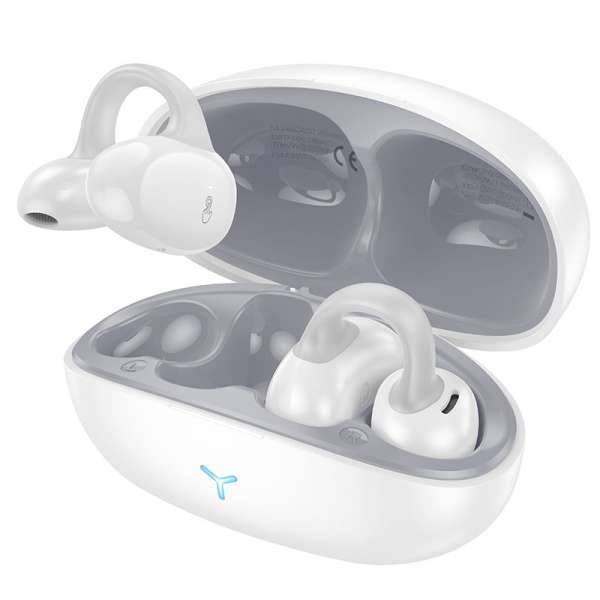 Наушники беспроводные HOCO EW57 Auspicious вкладыши, Bluetooth V5.3 EAR-CLIP, кейс для белый