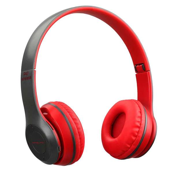 Наушники беспроводные Орбита OT-ERB42 (OT-P47) полноразмерные, Bluetooth 5.0, FM, microSD красные