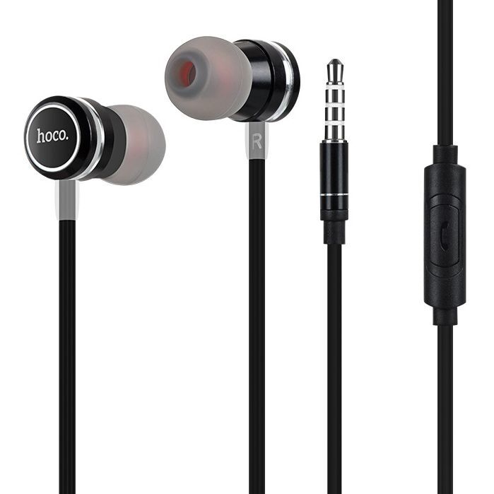 Наушники с микрофоном HOCO M16 Ling sound вкладыши, кабель 1,2м, коробка, черный