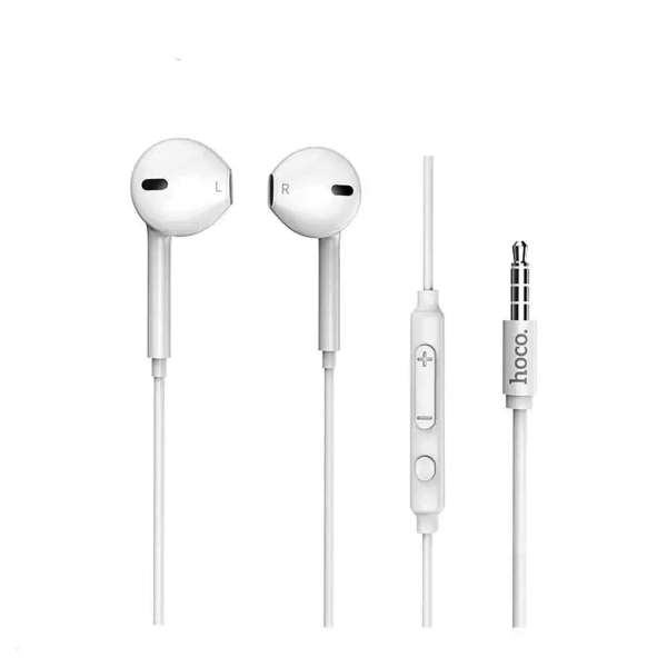Наушники с микрофоном HOCO M55 Memory sound вкладыши, кабель 1,2м, регулятор громкости, коробка, бел
