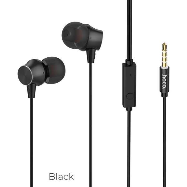 Наушники с микрофоном HOCO M51 Proper sound внутриканальные, кабель 1,2м, коробка, черный