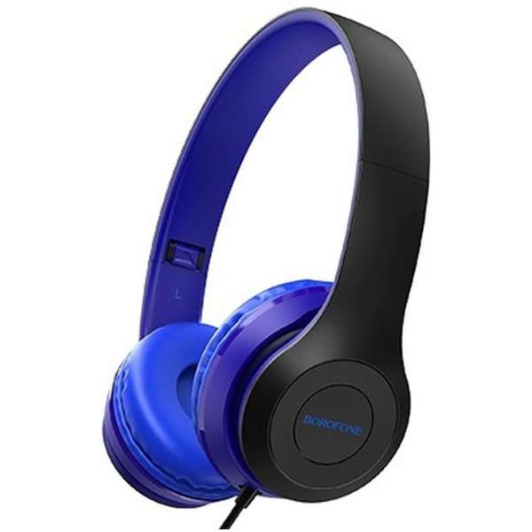 Наушники с микрофоном Borofone BO5 Star sound накладные, кабель 1,2м, , , коробка, синий