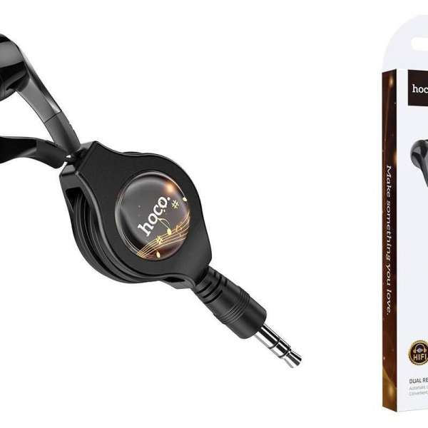 Наушники с микрофоном HOCO M68 Easy clip внутриканальные, кабель 1,2м, автосмотка, кнопка, коробка, 