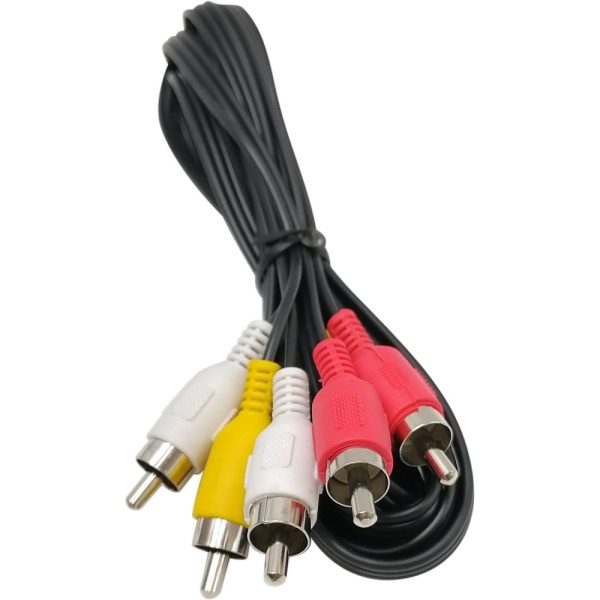 Кабель 3RCA-3RCA Jett длина 1м, черный 283-310
