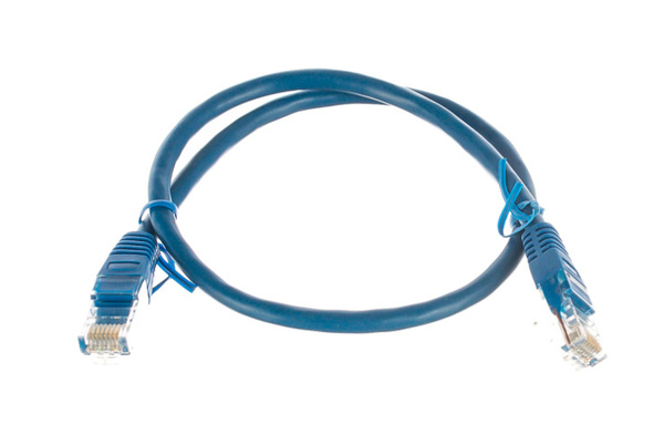 Кабель патч-корд RJ-45 Орбита кат.6e 1м, на 4 витые пары, синий (OT-PCC21)