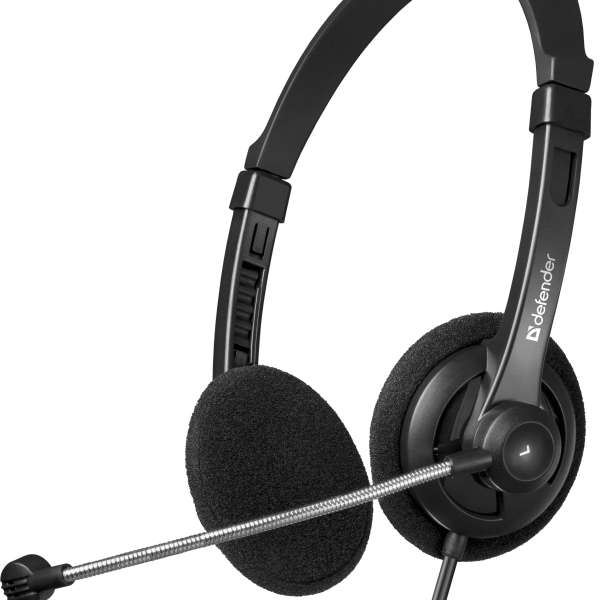 Наушники с микрофоном Defender "Aura" 104 накладные, кабель 1.8м, компактные, с регулятором громкост