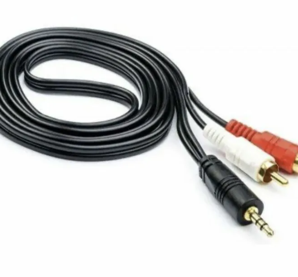 Кабель Jack 3.5 штекер-2RCA Орбита длина 2.0м, пакет черный OT-AVC42 (TS-3143)
