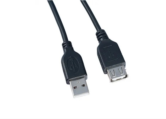 Кабель USB A штекер - USB A гнездо Perfeo длина 1,8м, пакет, черный (U4503)