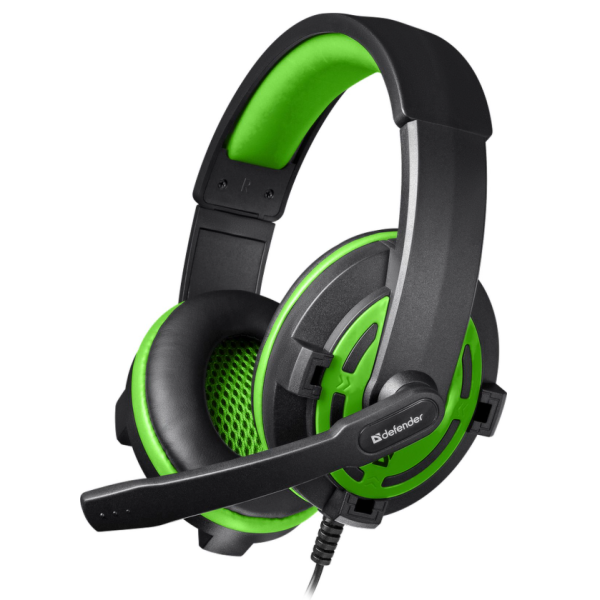 Наушники с микрофоном Defender "Warhead" G-300 полноразмерные, кабель 2,5м тканевый, игровые, регуля