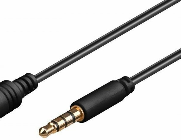 Кабель Jack 3.5 штекер-гнездо Jett длина 5.0м, черный 285-305 (NT-3014)