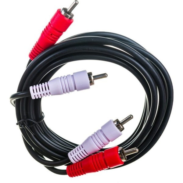 Кабель 2RCA-2RCA Perfeo длина 2.0м, пакет, черный (R3003)