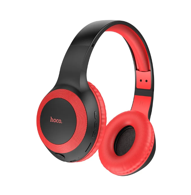Наушники беспроводные HOCO W29 Outstanding накладные, Bluetooth 5.0, коробка, красный