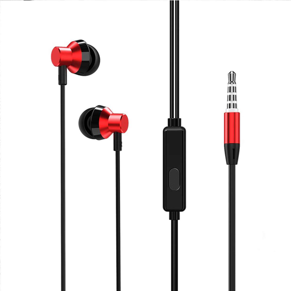 Наушники с микрофоном Borofone BM35 Farsighted внутриканальные, кабель 1,2м, коробка, красный