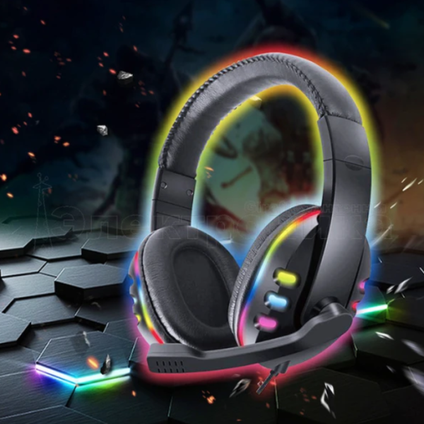 Наушники с микрофоном EZRA GE07 полноразмерные, кабель 1,8м, игровые, регулятор громкости, 2х3,5мм J