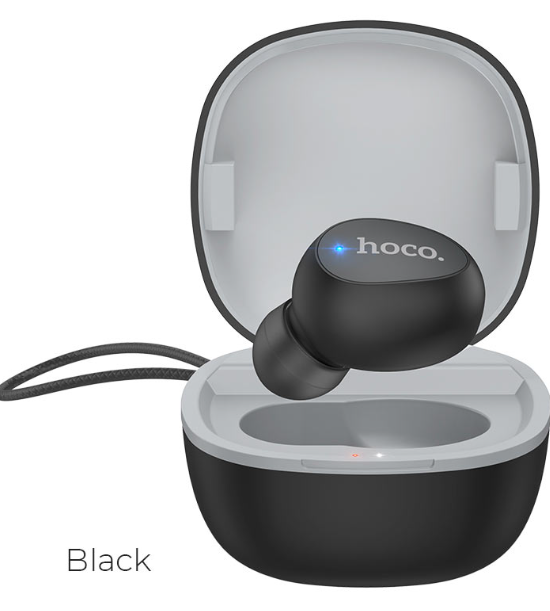 Bluetooth гарнитура HOCO E50 Wise Mini BT 5.0, моно, вставная (черный)