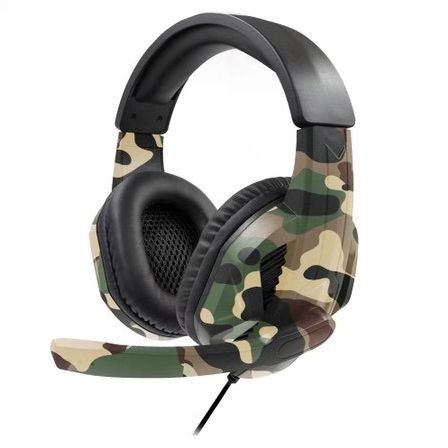 Наушники с микрофоном Kadum G10 полноразмерные, кабель 1.2м, игровые, регулятор громкости, камуфляж