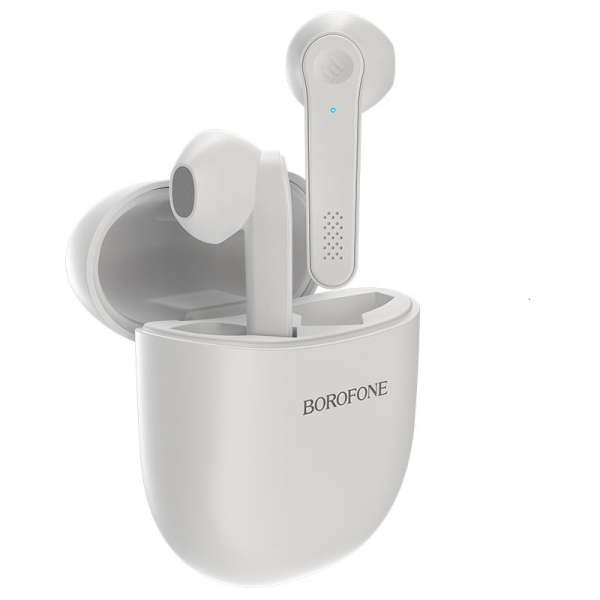 Наушники беспроводные Borofone BE49 Serenity внутриканальные, Bluetooth V5,0, кейс для белый