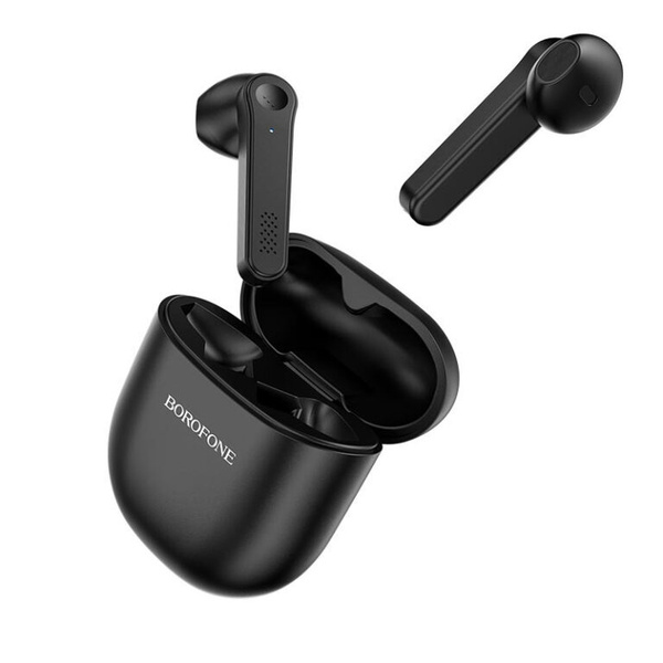 Наушники беспроводные Borofone BE49 Serenity внутриканальные, Bluetooth V5,0, кейс для черный