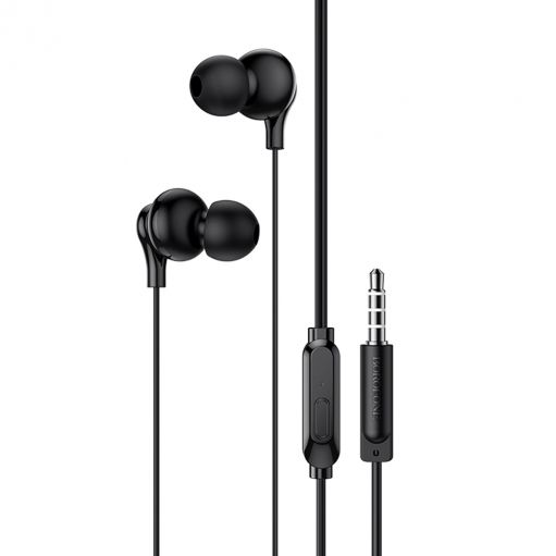 Наушники с микрофоном Borofone BM59 Collar внутриканальные, кабель 1,2м, коробка, черный