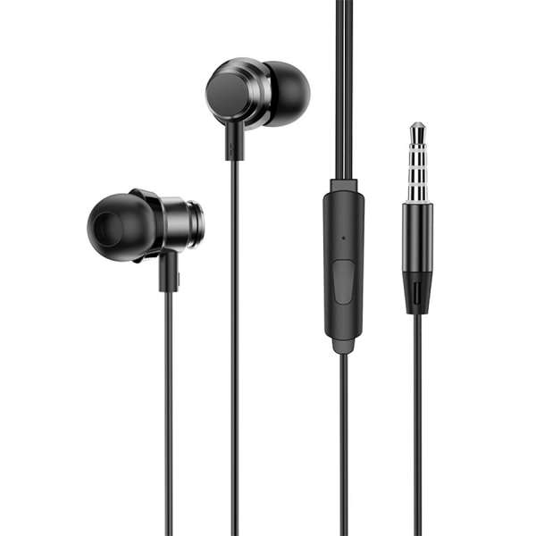 Наушники с микрофоном Borofone BM62 Prosperity внутриканальные, кабель 1,2м, коробка, черный