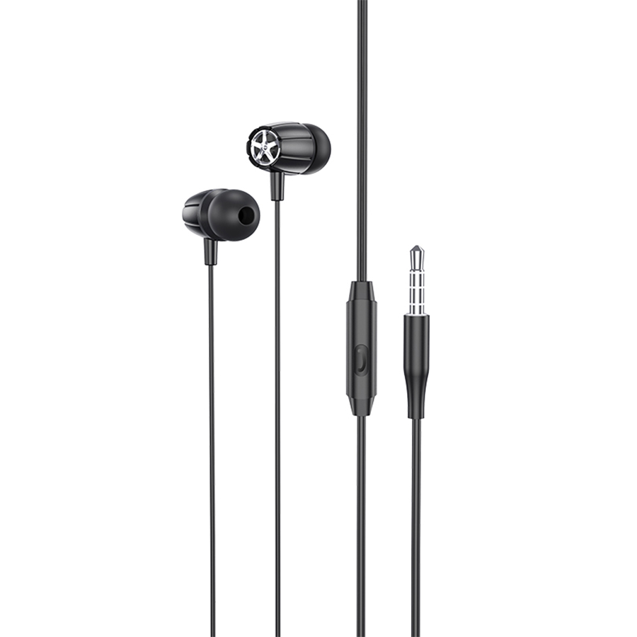 Наушники с микрофоном HOCO M88 внутриканальные, кабель 1,2м, коробка, черный