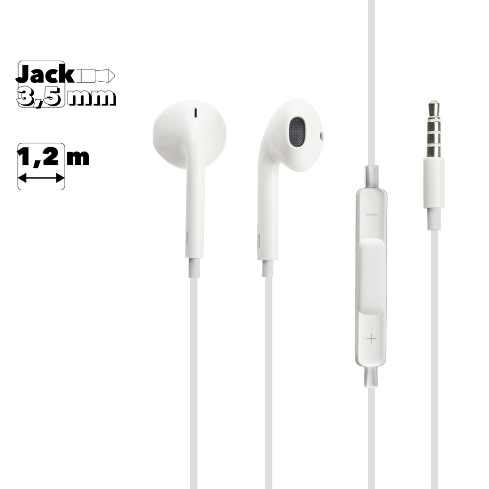 Наушники с микрофоном Borofone BM30 Original series вкладыши, кабель 1,2м, 3,5мм 4-pin Jack, белый 