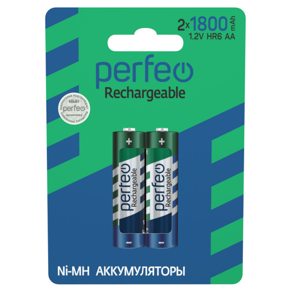 Аккумулятор Perfeo R6 1800 mAh BL 2 1.2 V ЗА УПАКОВКУ