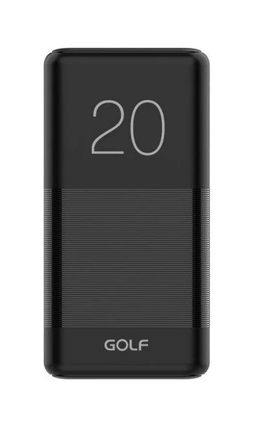 Портативное зарядное устройство GOLF G81 20000 мАч 1USB выход 5В/1А, 2USB выход 5В/2.1А+кабель черны