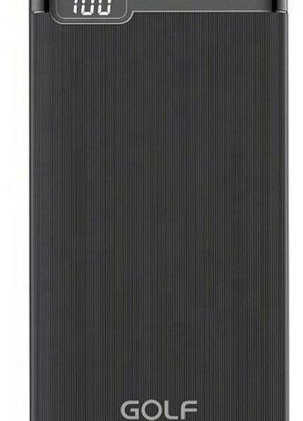 Портативное зарядное устройство GOLF LCD21 10000 мАч 1USB выход 5В/1А, 2USB выход 5В/2.1А, LED черны