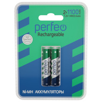 Аккумулятор Perfeo R3 1100 mAh BL 2 1.2 V, пластик (PF-C3014) ЗА УПАКОВКУ