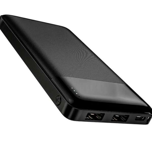 Портативное зарядное устройство HOCO J72 Easy 10000 мАч Выходной ток:1USB-2000мА , 2USB-2000мА черны