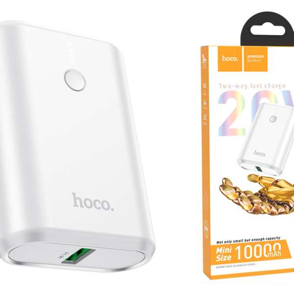Портативное зарядное устройство HOCO Q3 Mayflower 10000 мАч Выходной ток:USB1-QC3.0-18Вт, Type-C-PD-
