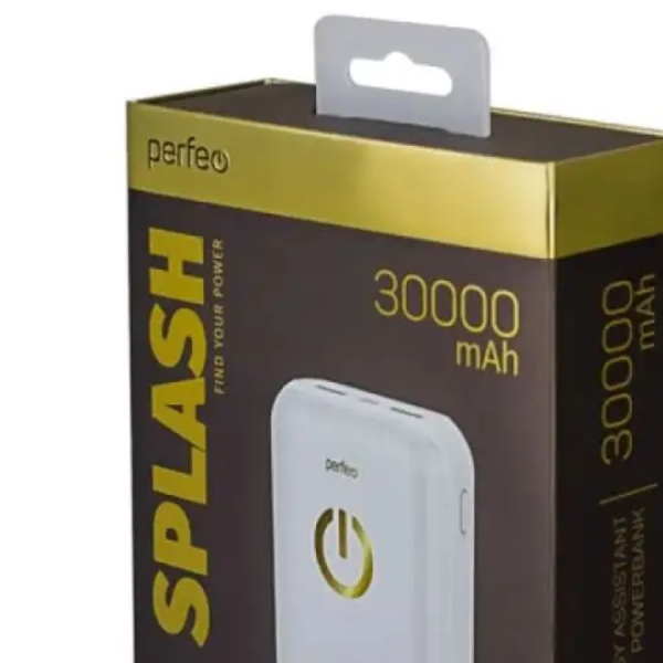 Портативное зарядное устройство Perfeo PF-B4301 "SPLASH" 30000 мАч 1USB выход 5В/2.1А, 2USB выход 5В