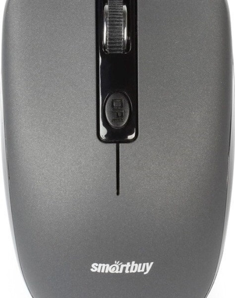 Мышь беспроводная SmartBuy SBM-345AG-K ONE USB Optical(800/1200/1600dpi) черная, 2 кнопки+кнопка-кол