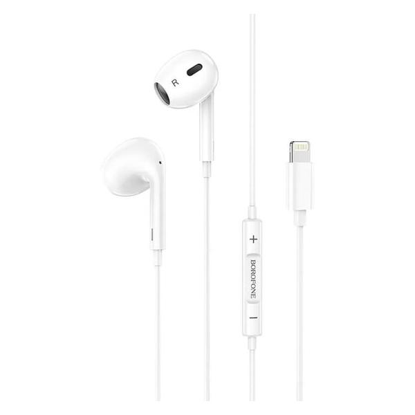 Наушники с микрофоном Borofone BM30 Max вкладыши, кабель 1,2м, 3,5мм 4-pin Jack, кнопка вызова, регу