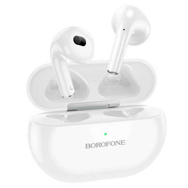 Наушники беспроводные Borofone BW09 Sound Rhyme внутриканальные, Bluetooth V5.1, кейс для белый