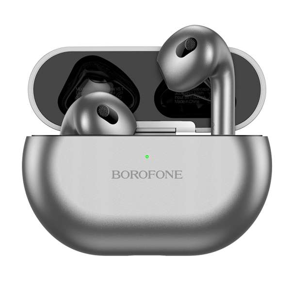 Наушники беспроводные Borofone BW09 Sound Rhyme внутриканальные, Bluetooth V5.1, кейс для серебро