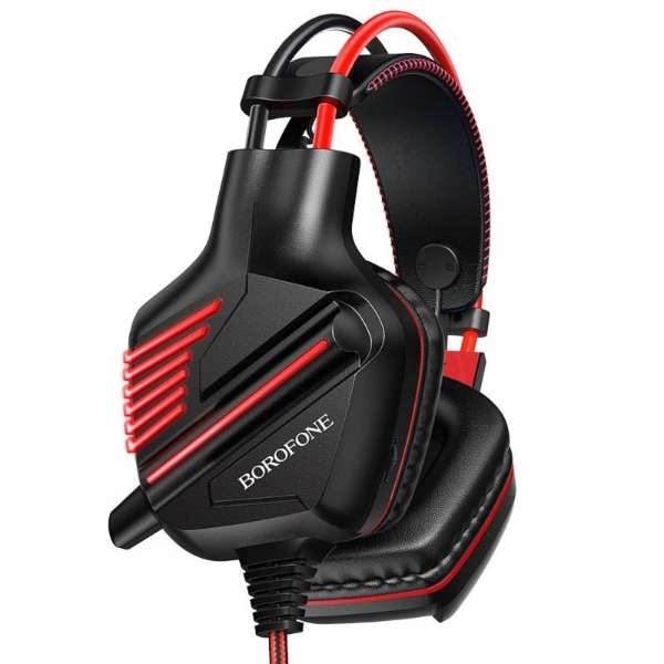 Наушники с микрофоном Borofone BO101 Racing полноразмерные, кабель 2м, 3.5мм Jack + USB, регулятор г