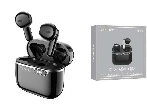 Наушники беспроводные Borofone BW12 TWS внутриканальные, Bluetooth V5.1, кейс для хранения и зарядки