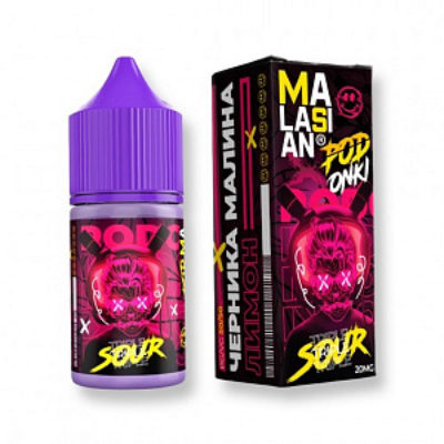 Никотиносодержащая жидкость PODONKI X MALASIAN черника малина лимон Sour 30мл 20мг Hard